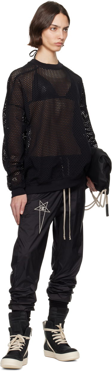 Villapaita Rick Owens Rick Owens Champion Edition Jumbo Mesh Sweatshirt Musta | CW01E1670 CHONET, 3