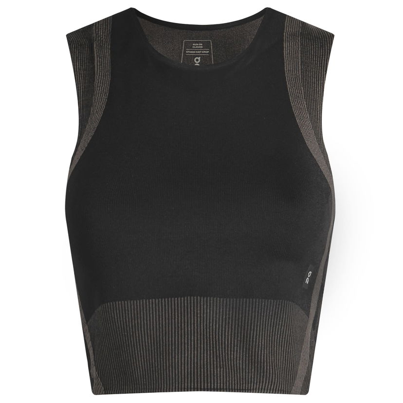 Tankkitoppi On Running Studio Knit Crop Top Musta | 1WF10250106