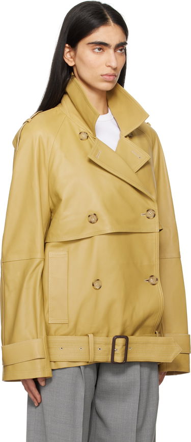 Trenssitakki TOTEME TOTEME Short Trench Leather Jacket Keltainen | 252-WRO0185-LE0127, 1