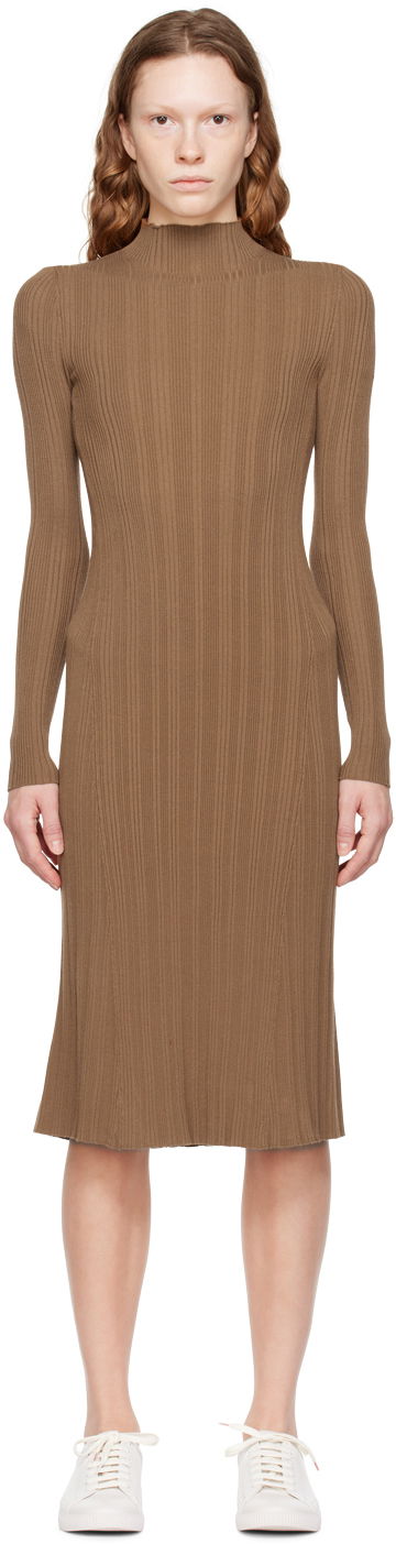 Mekko BOSS Sharima Knit Midi Dress Ruskea | 50477147 10244208