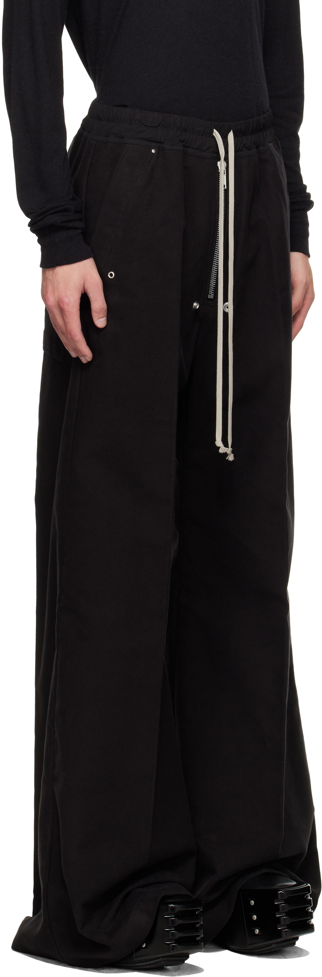 Housut Rick Owens Rick Owens Concordians Wide Bela Trousers Musta | RU02E1366 TB, 1