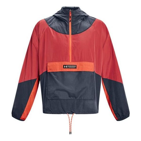 Tuulitakki Under Armour Rush Woven Half Zip Anorak Jacket Punainen | 1377183-044