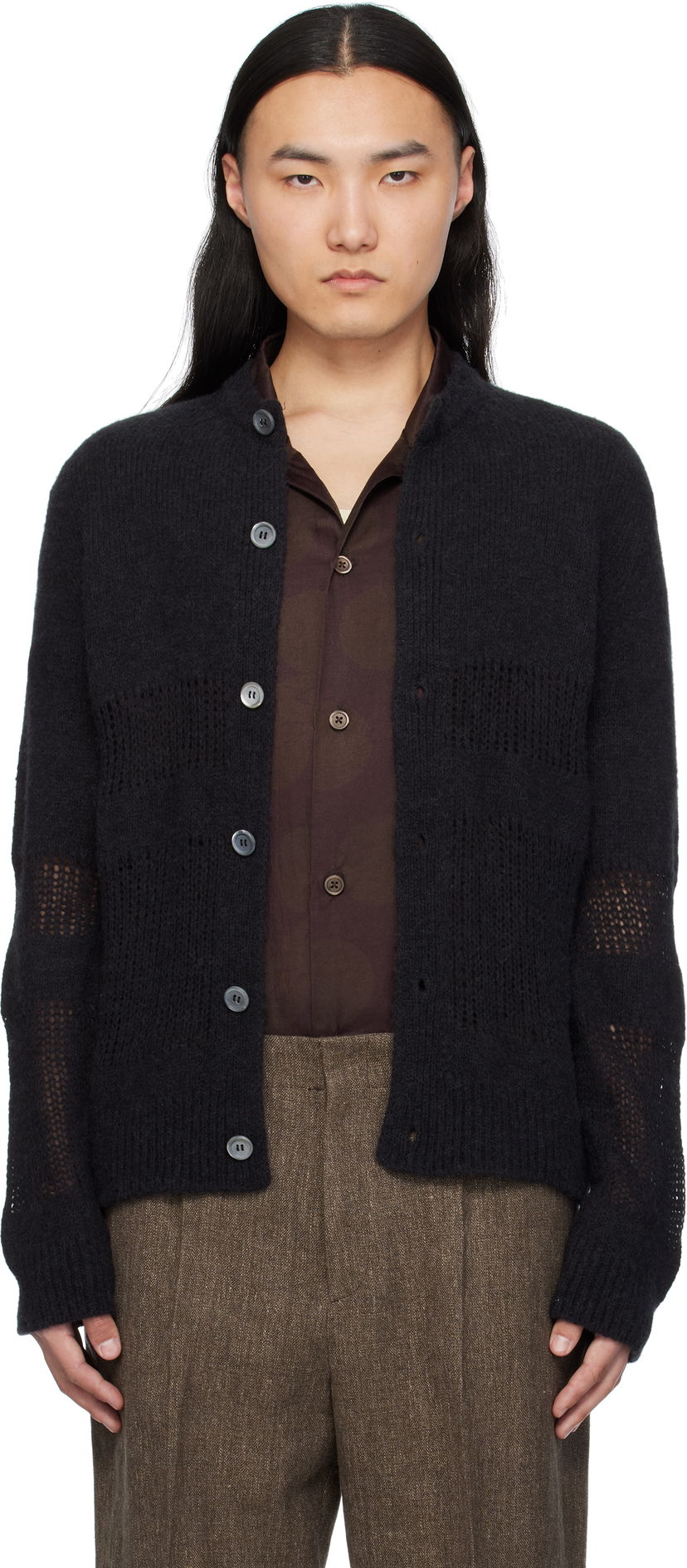 Villapaita OUR LEGACY OUR LEGACY Opa Knit Cardigan Musta | M2253OL
