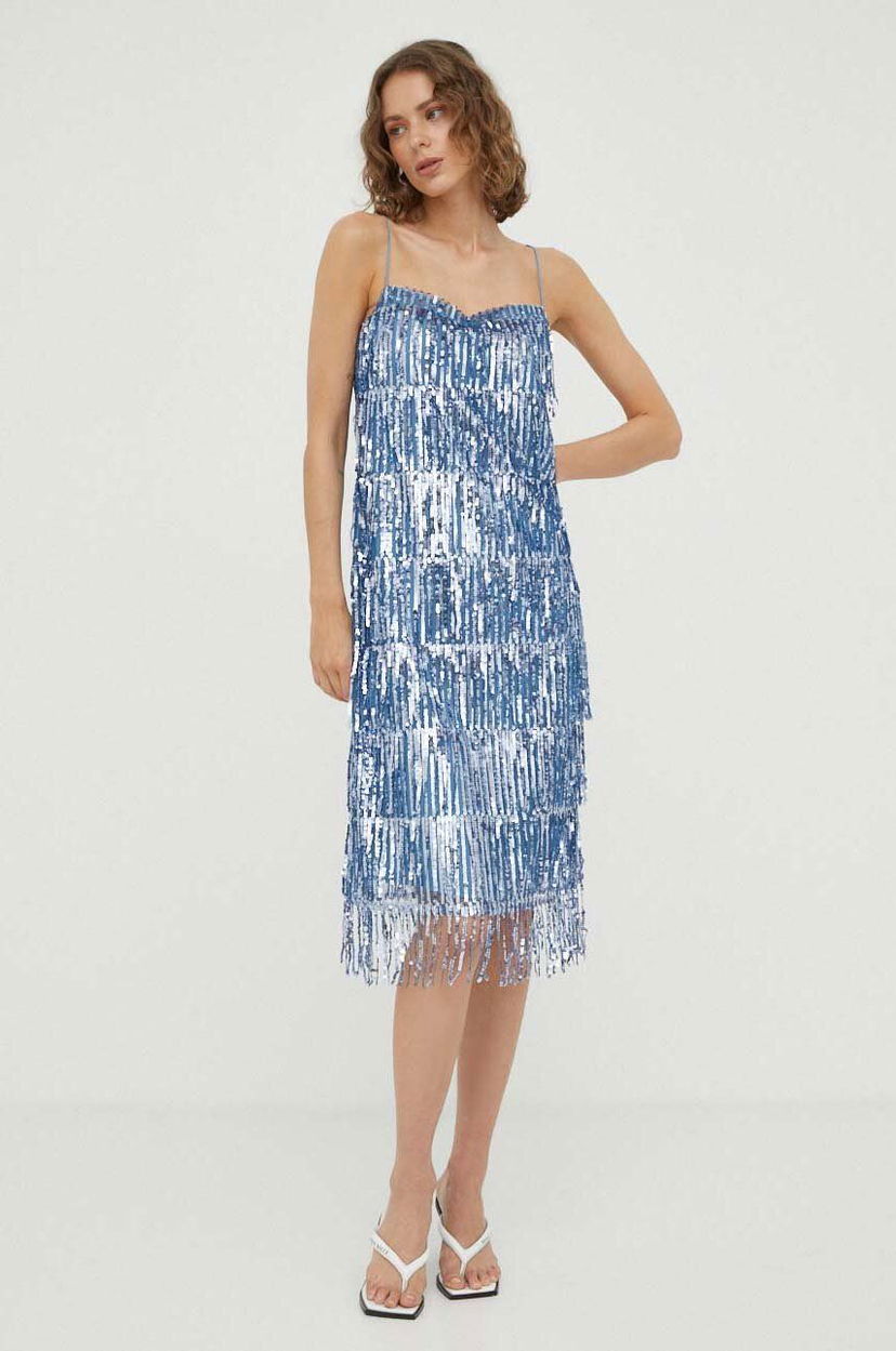 Mekko Samsoe Samsoe Sequin Mini Dress Sininen | F23200093