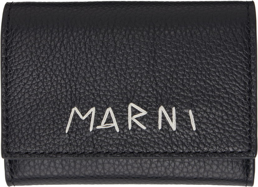 Lompakko Marni Marni Leather Key Holder Wallet Musta | PCMI0017U2 P6533