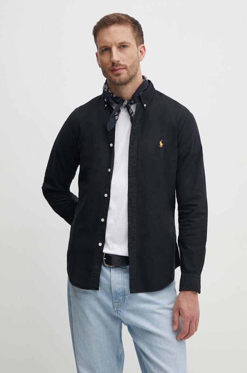 Paita Polo by Ralph Lauren Slim Fit Button-Down Collar Shirt Musta | 710767828
