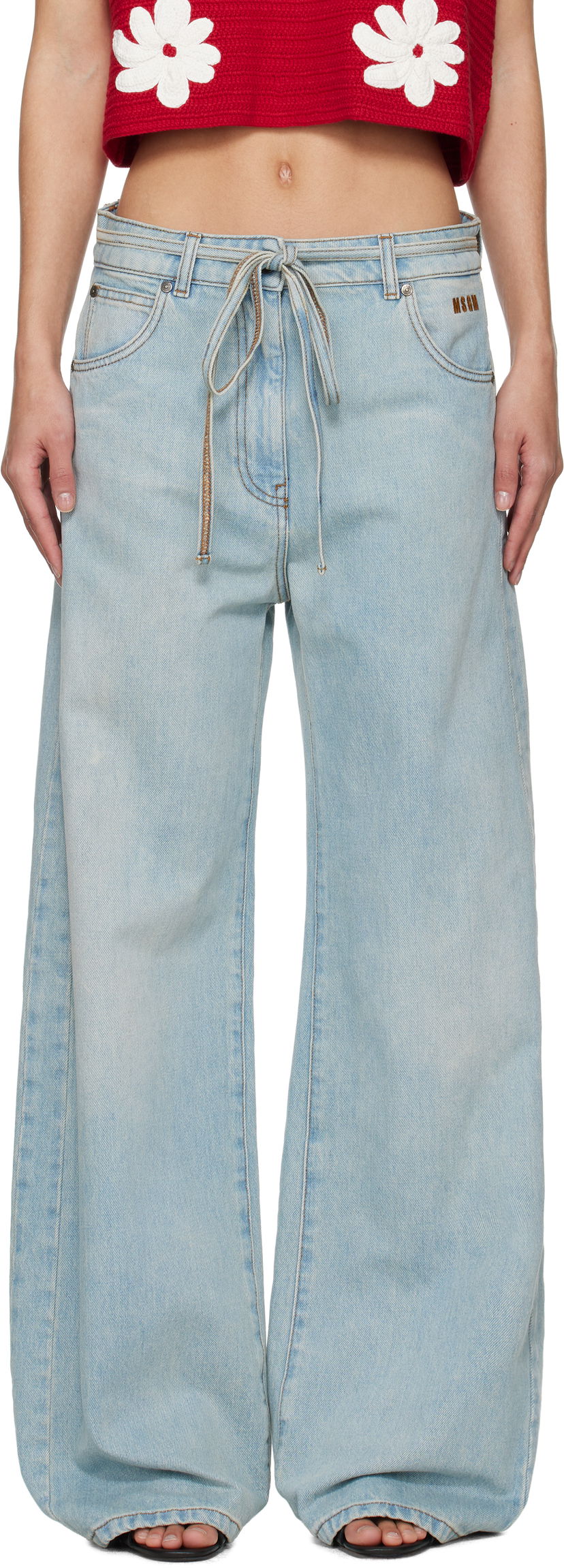 Jeans MSGM MSGM Wide-Leg Jeans Sininen | 3841MDP234L 257275