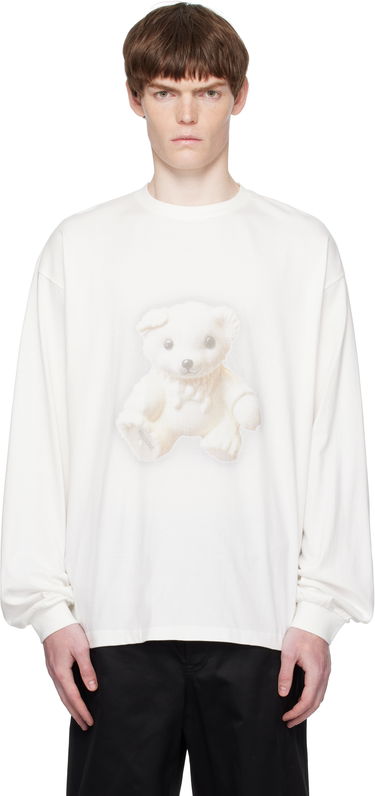 T-paita We11done We11done Glow Teddy Graphic Long Sleeve Tee Valkoinen | WD-TT2-25-775-U-WH, 0