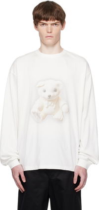 We11done Glow Teddy Graphic Long Sleeve Tee