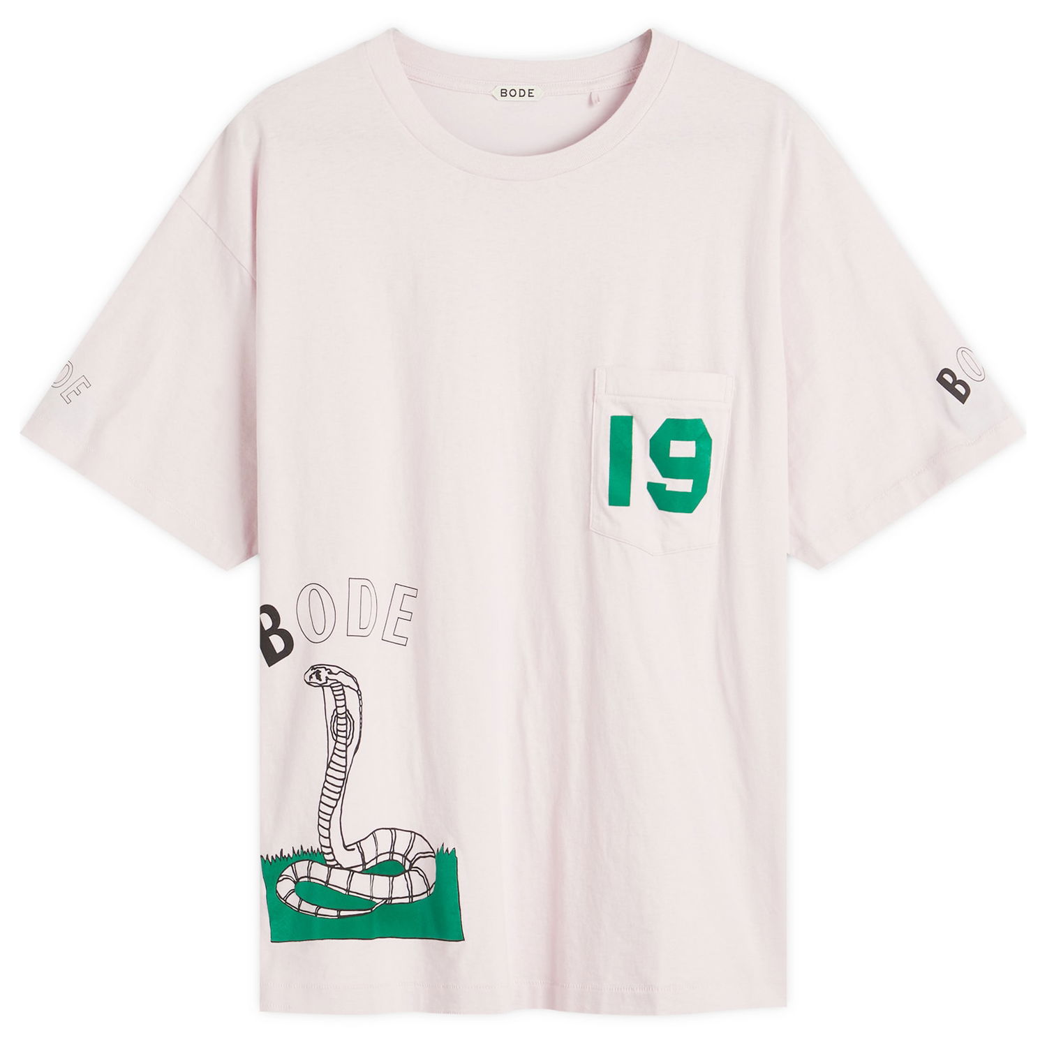 T-paita Bode BODE Cobra Graphic T-Shirt, Size Large Vaaleanpunainen | MRS25CS010-PNK, 0