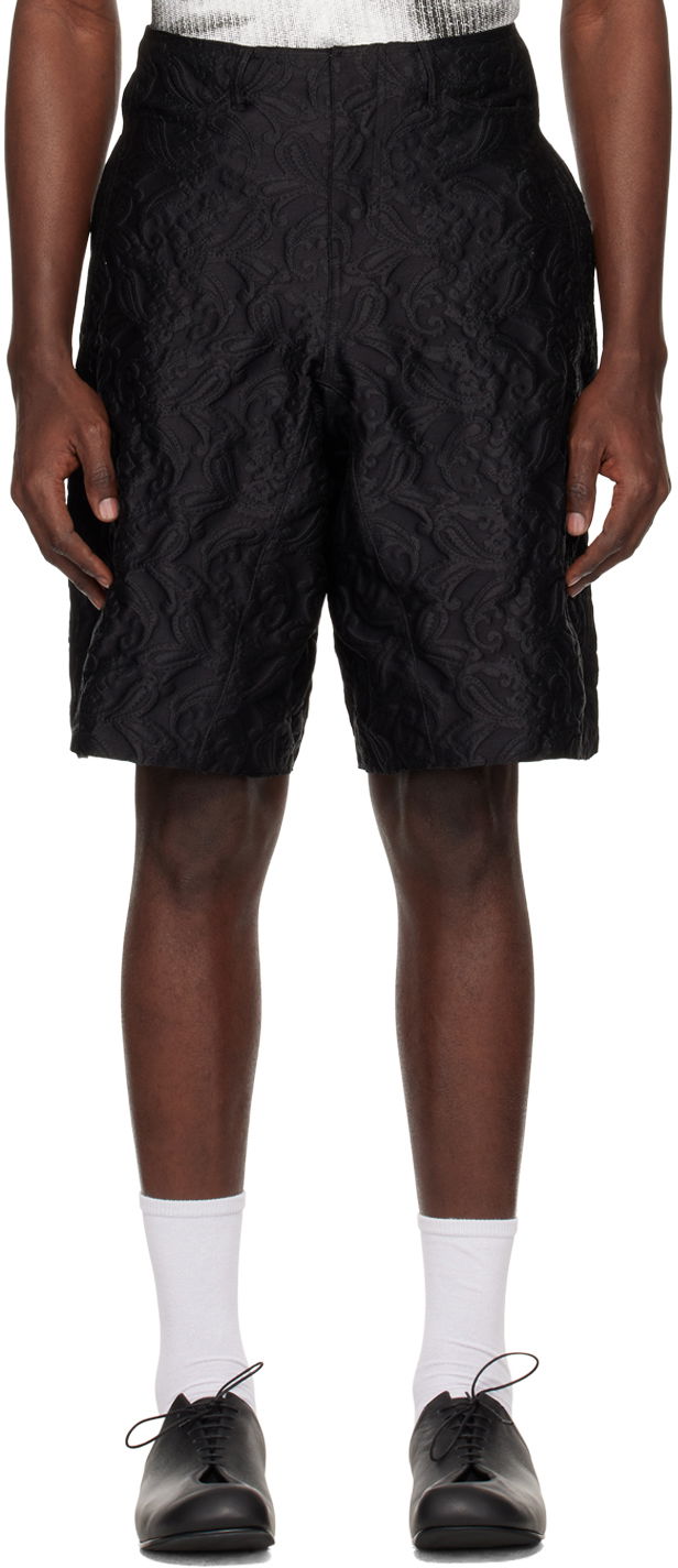 Shortsit ADER ERROR Paneled Shorts Musta | BN01SSBT0203BK