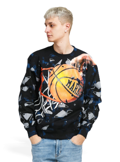 Huppari MARKET Shattered Backboard Tie-Dye Crewneck Musta | 398000029 / 190134