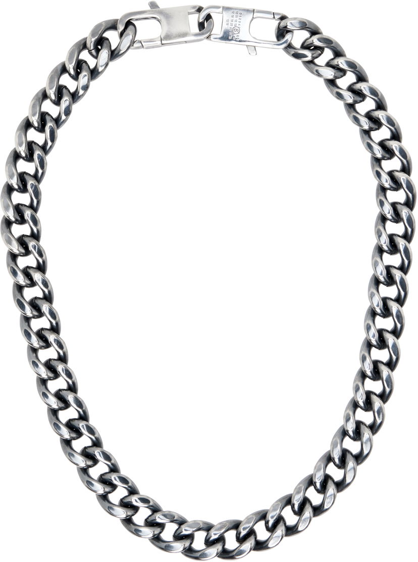 Kaulakoru Maison Margiela MM6 Maison Margiela Silver-Tone Curb Chain Necklace Metallinen | SM7UU0105 SV0235