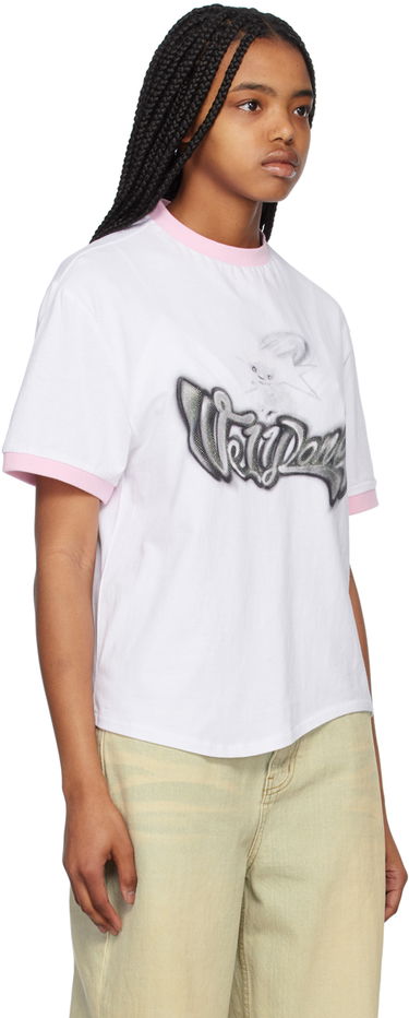 T-paita We11done We11done Crewneck T-Shirt with Rabbit Print Valkoinen | WD-TT1-23-736-U-PK, 1