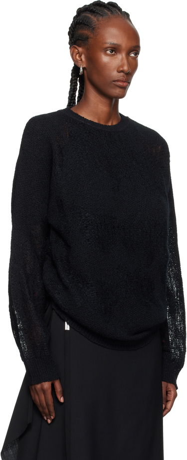 Villapaita Ann Demeulemeester Ann Demeulemeester Lalla Oversize Sweater Musta | 2520-W-KN39-KN070-099, 1