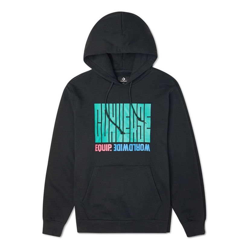 Huppari Converse Equip Worldwide Graphic Hoodie Musta | 10021272-A02