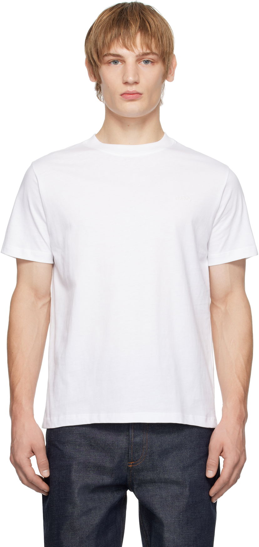 T-paita A.P.C. Standard Embroidered Logo T-Shirt Valkoinen | COHBW-M26392