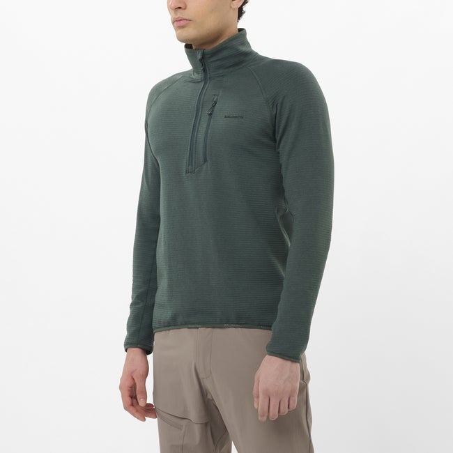 Villapaita Salomon Lightwarm Quarter-Zip Fleece Top Vihreä | LC2707000
