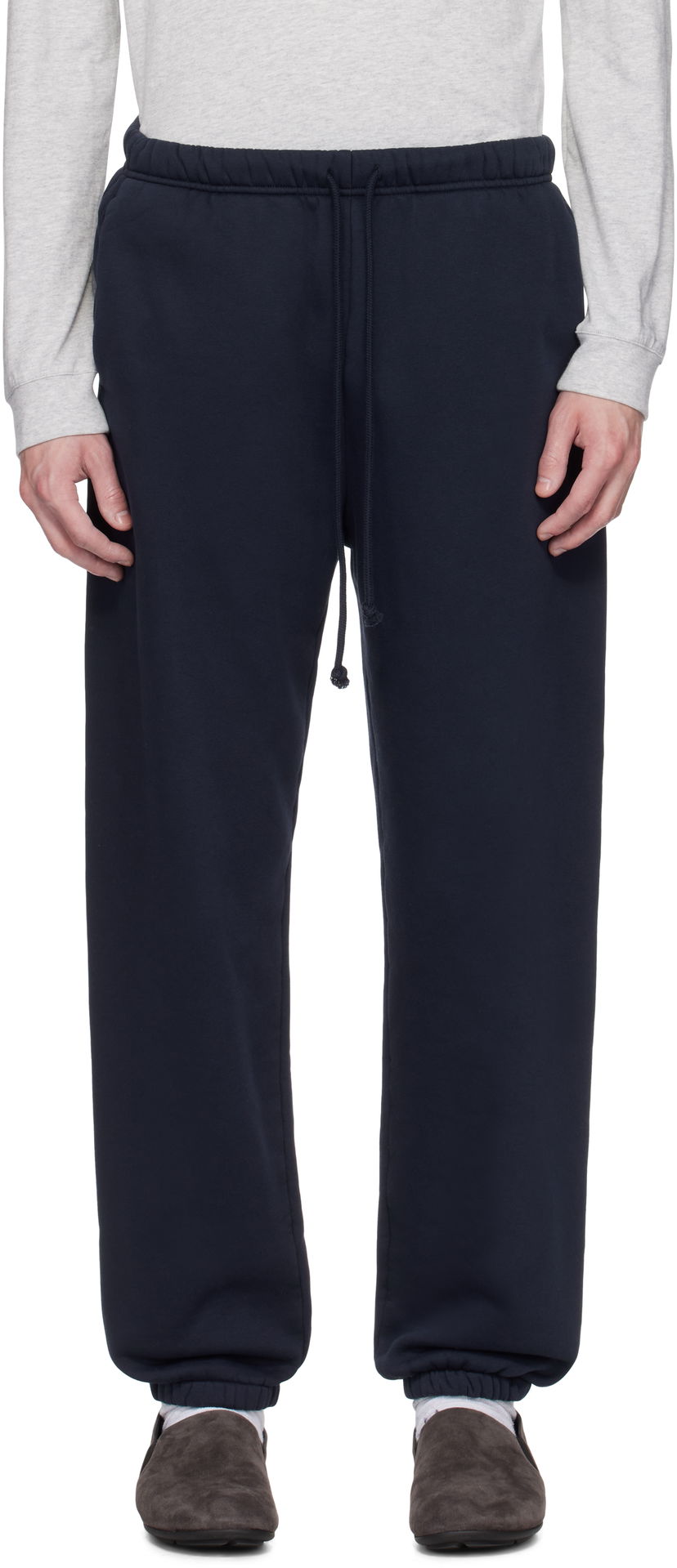 Verryttelyhousut SKIMS SKIMS Fleece Relaxed Sweatpants Tummansininen | PT-JOG-8451M-NAVY