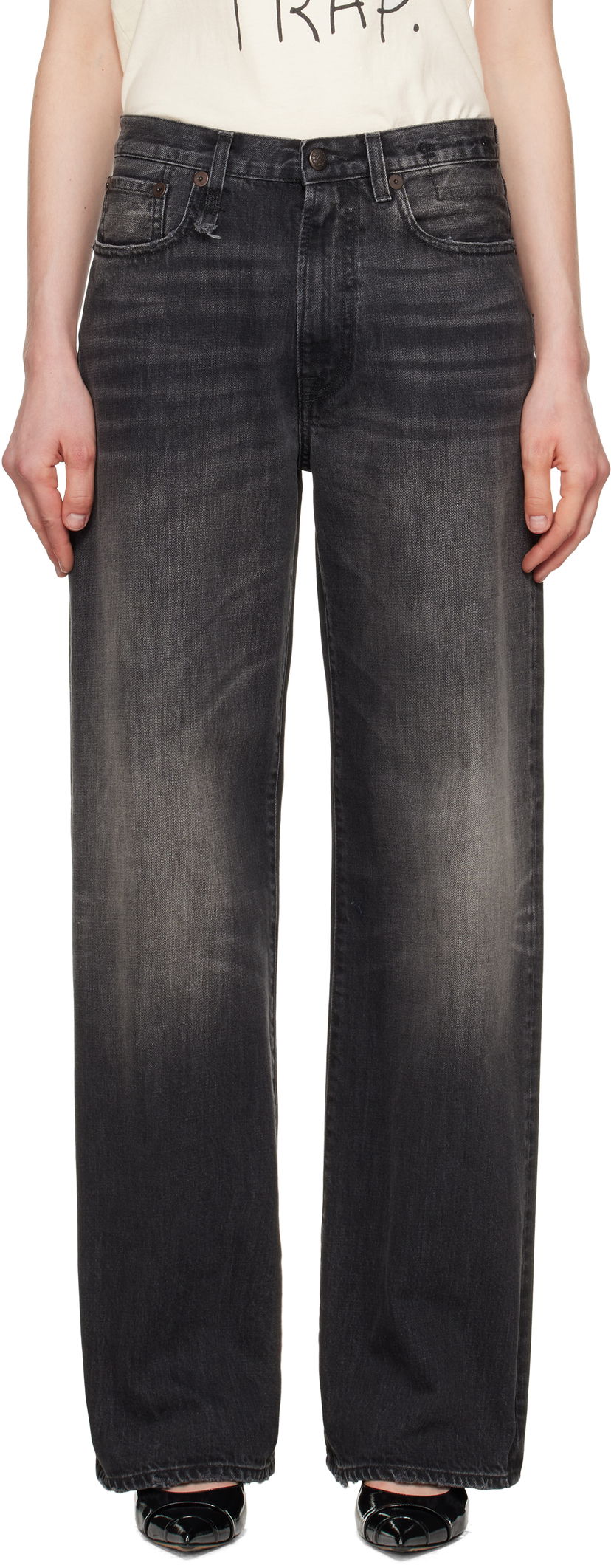 Jeans R13 R13 D'Arcy Loose Jeans Musta | R13WD038-D284A