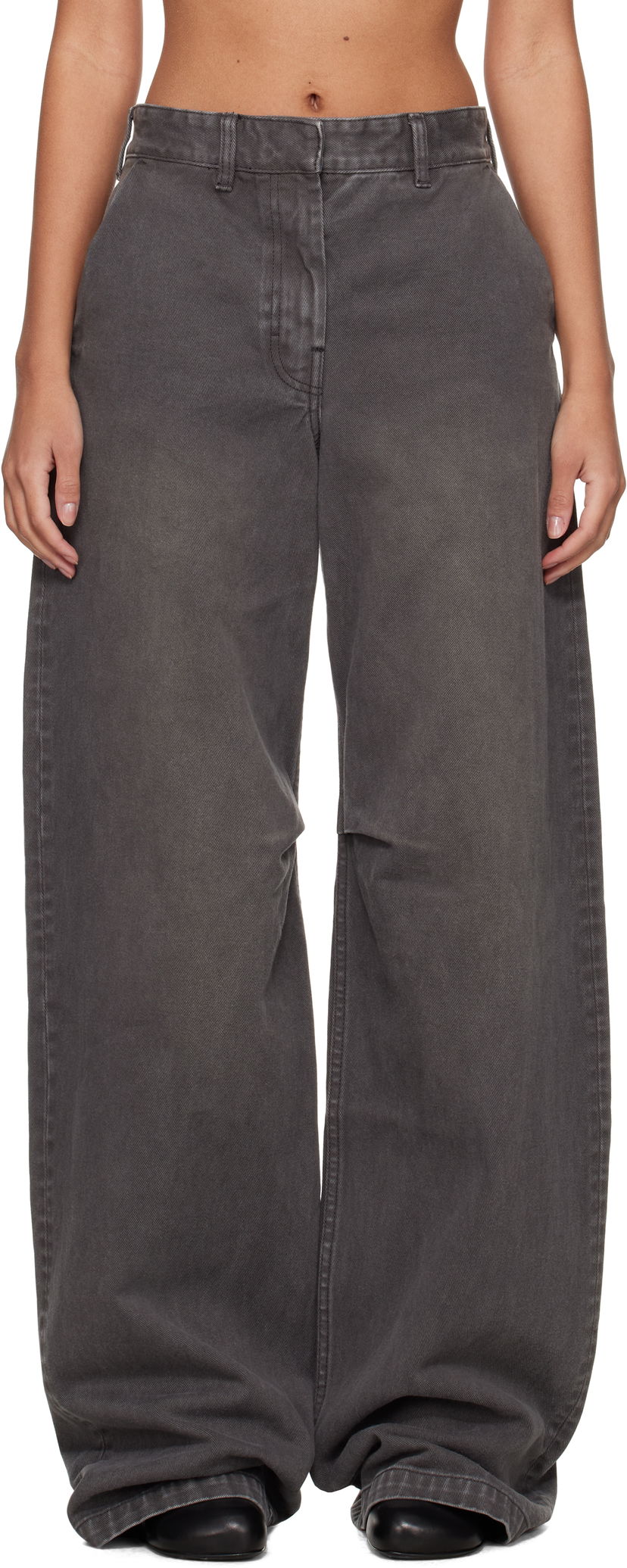 Housut Entire Studios Entire Studios Dem Wide-Leg Jeans Harmaa | ES2318SL