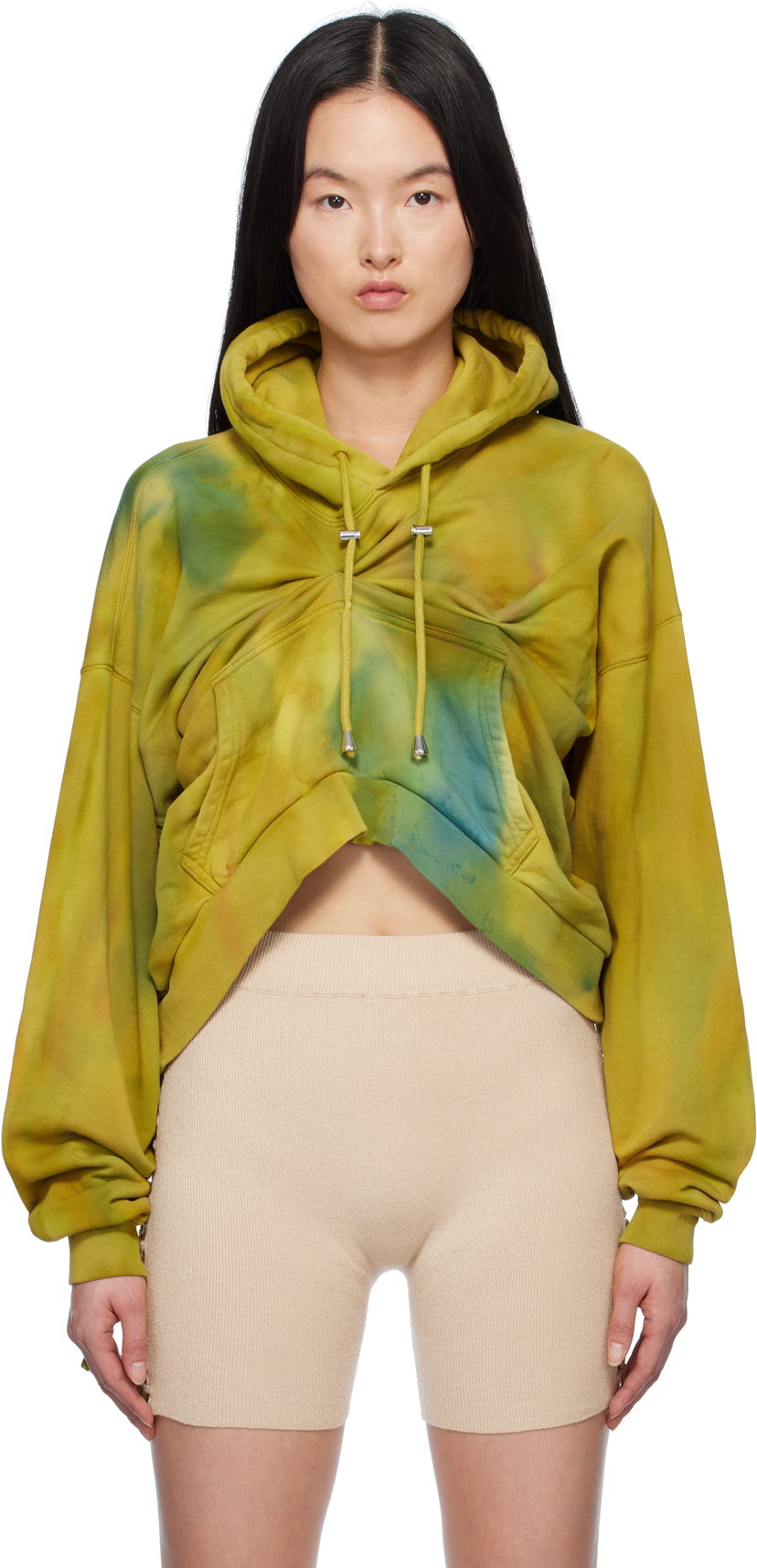 Huppari Collina Strada Collina Strada Draped Hoodie Vihreä | XX8014