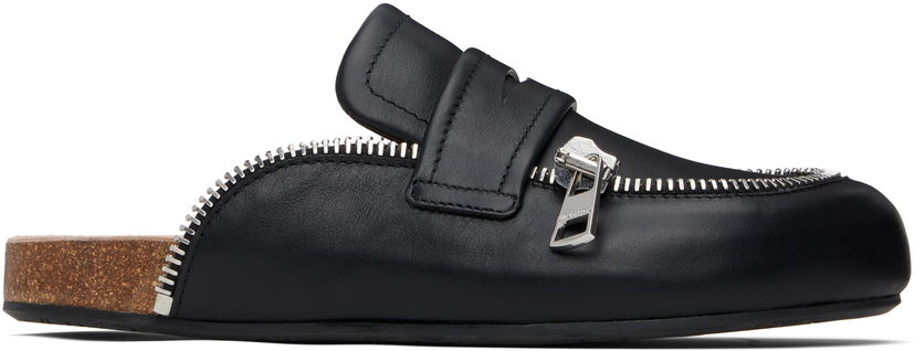 Tennarit ja kengät JW Anderson Leather Biker Slip-on Loafers Musta | LF0071-LA0268