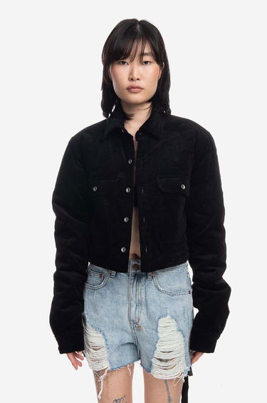 Takki Rick Owens Cropped Outershirt Jacket Musta | DS02B4706.VS.BLACK, 0