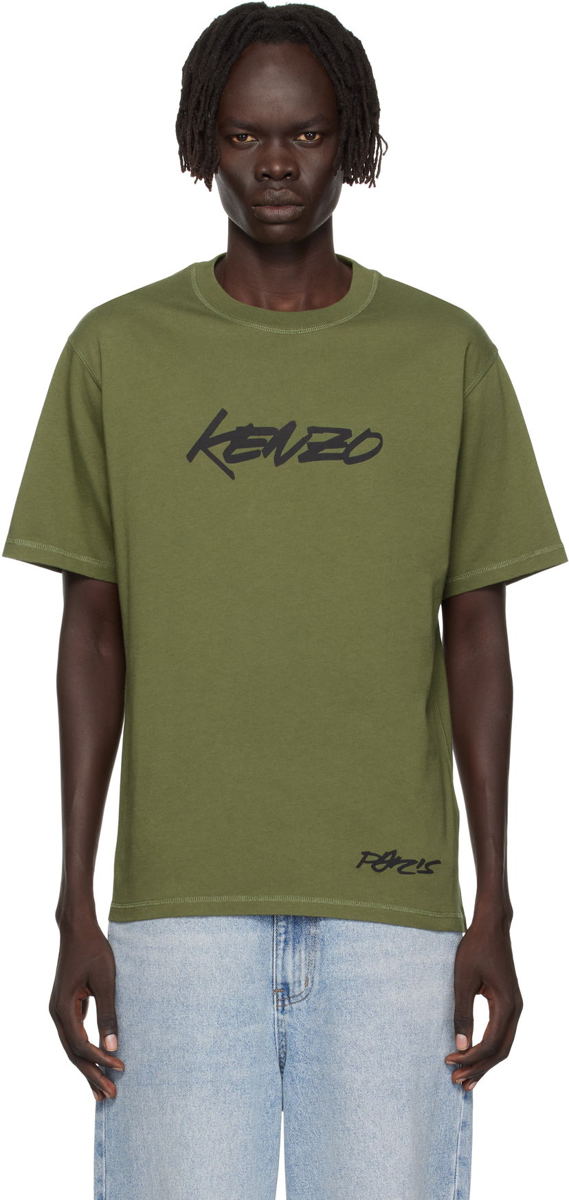 T-paita KENZO Kenzo Paris Futura 2000 Edition Cotton T-Shirt Vihreä | FF65TS2524SG