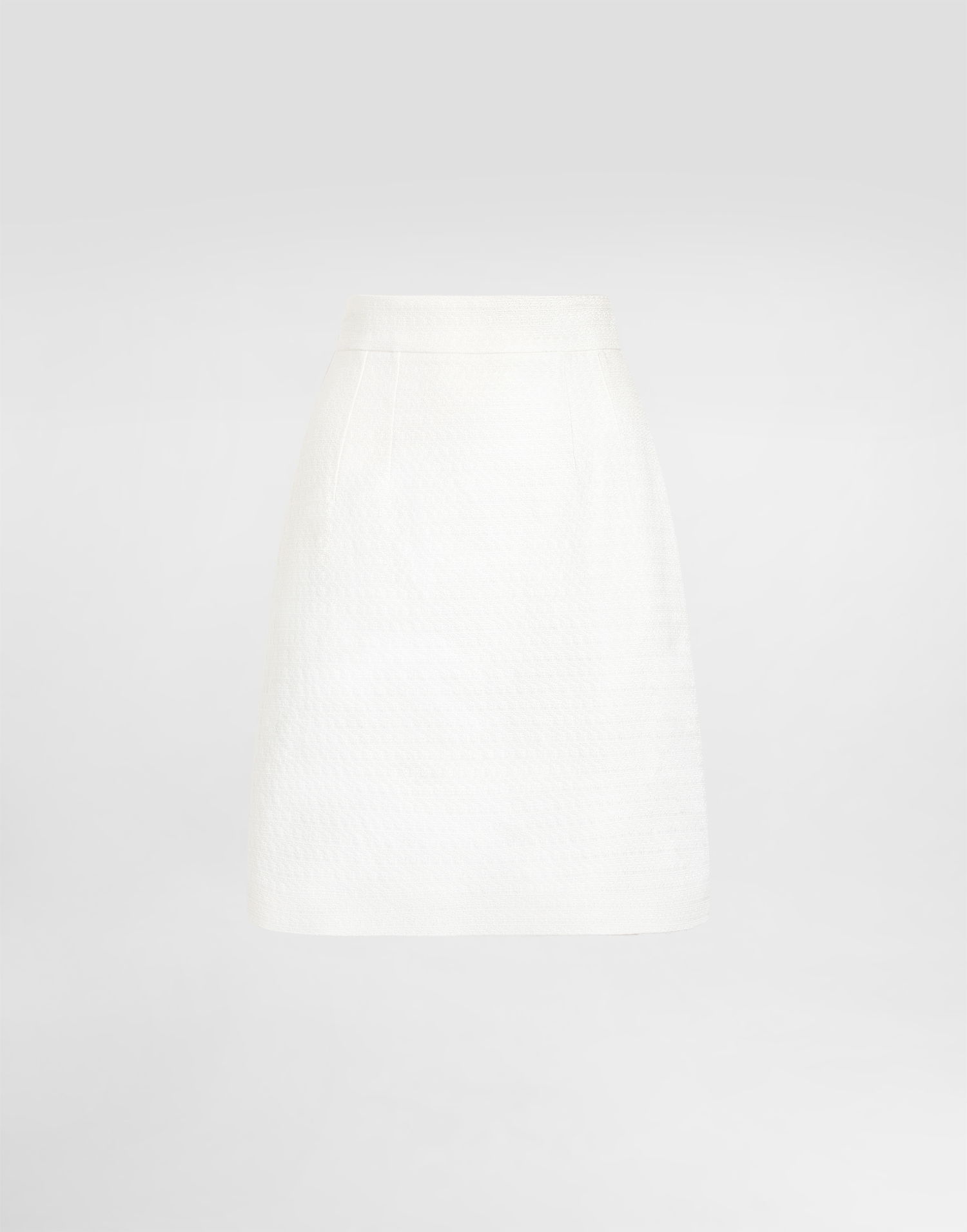 Hame Dolce & Gabbana Dolce & Gabbana Stretch Mat Mini Skirt Valkoinen | F4C7ETFU9AUW0001, 0