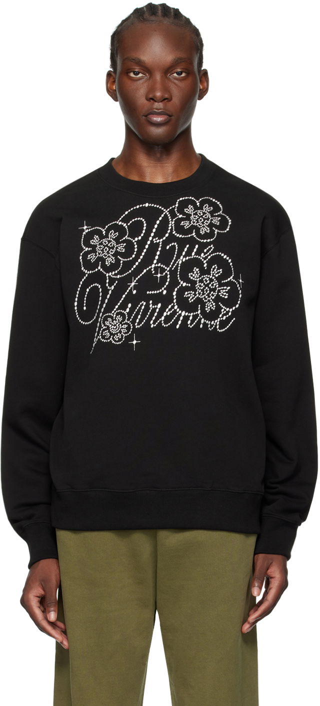 Huppari KENZO Black Paris Constellation Sweatshirt Musta | FE65SW2284MG