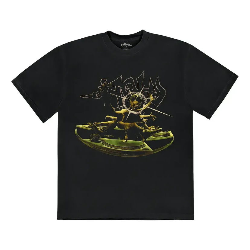 T-paita Cactus Jack by Travis Scott Travis Scott DJ Graphic T-Shirt Musta | TSUT-SS08