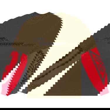 T-paita Cactus Jack by Travis Scott Crossover Long-Sleeve Ruskea | CJJ6 CL19 BROW, 1