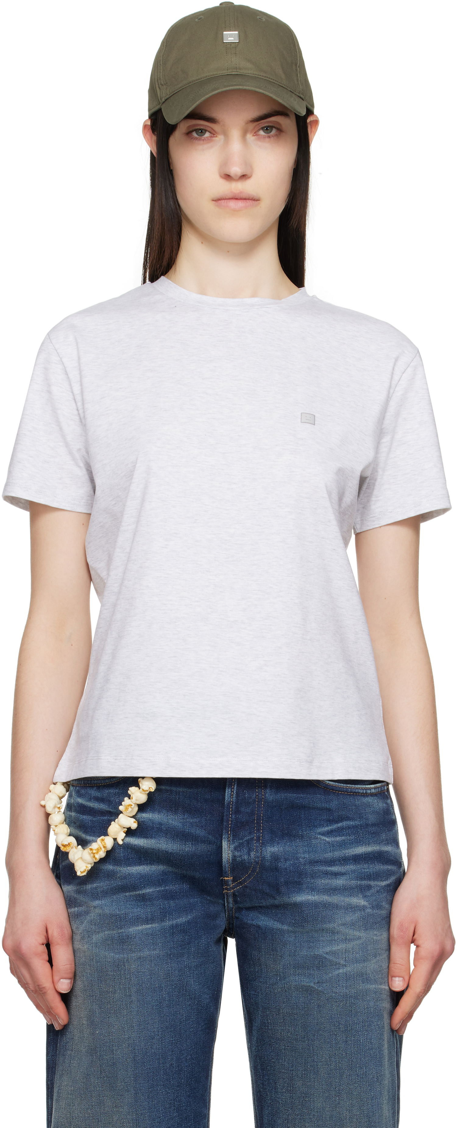 T-paita Acne Studios Acne Studios Regular Fit T-Shirt Harmaa | CL0308-, 0