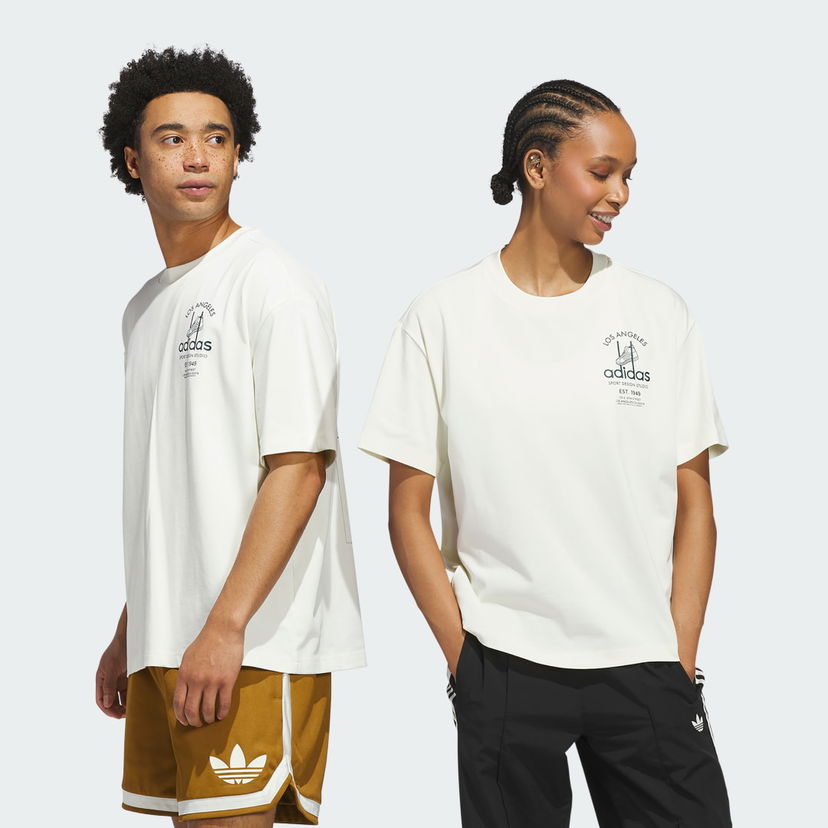T-paita adidas Performance Sports Design GFX Tee Valkoinen | JW6643