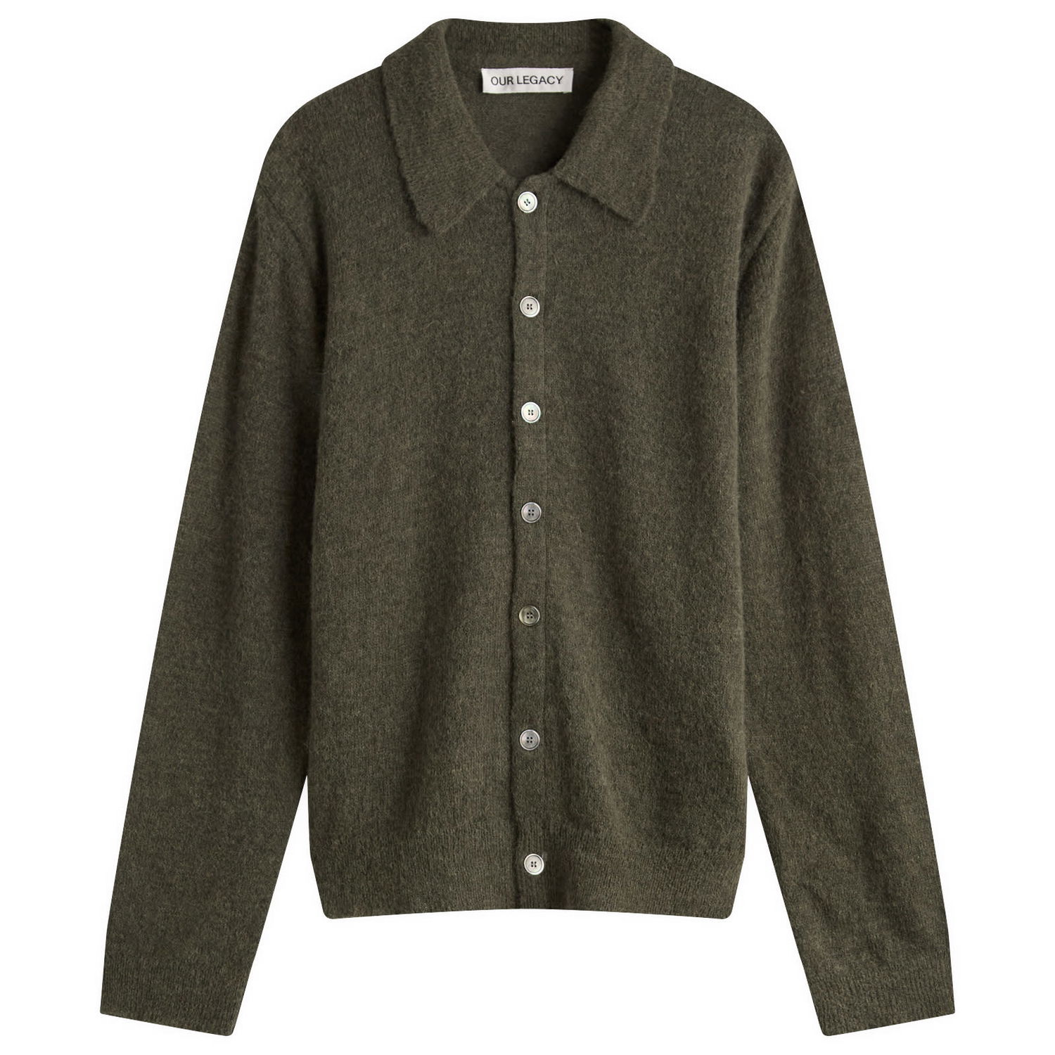 Villapaita OUR LEGACY Our Legacy Evening Polo Fuzzy Alpaca Vihreä | M4253EM, 0