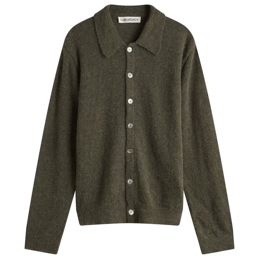 Villapaita OUR LEGACY Our Legacy Evening Polo Fuzzy Alpaca Vihreä | M4253EM