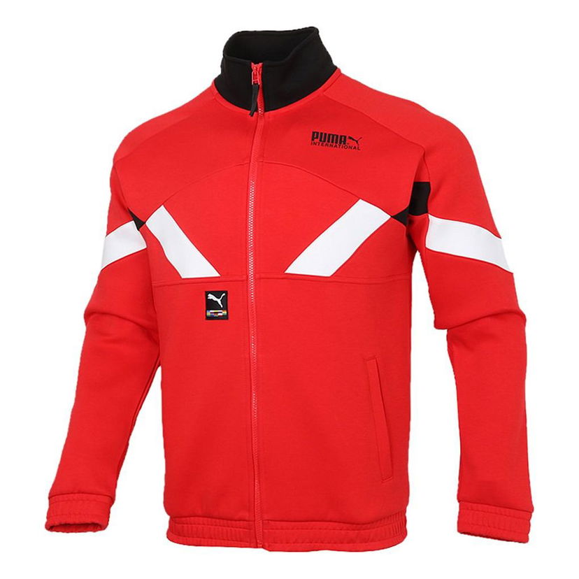 Bomber-takki Puma International Game Double Knit Track Jacket Punainen | 531339-11