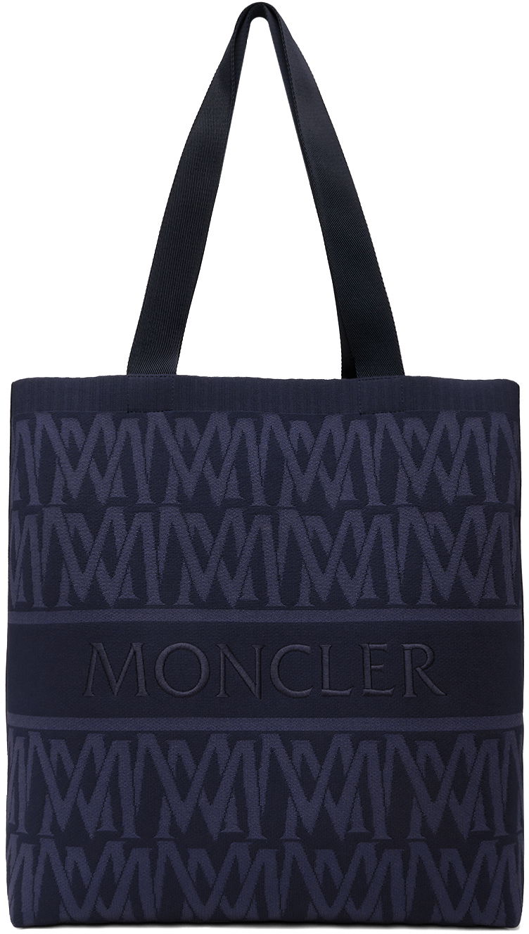 Kangaskassi Moncler Navy Knit Tote Tummansininen | J109A5D00010M4078