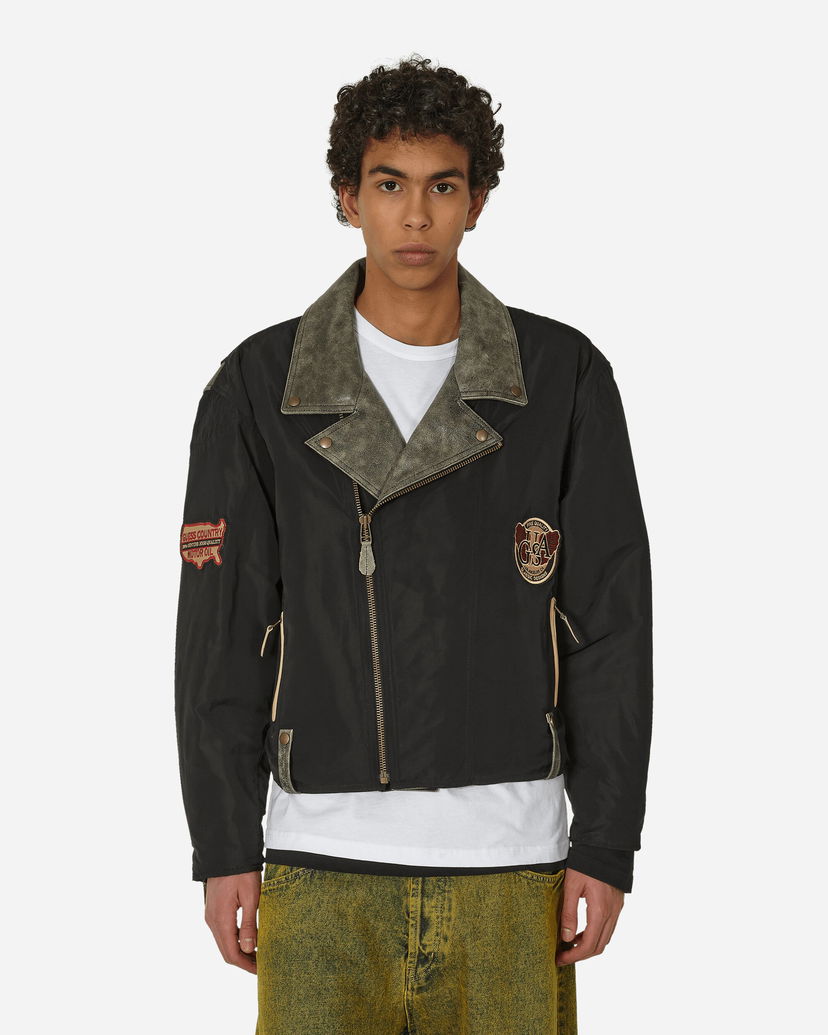 Takki GUESS Nylon Moto Jacket Jet Black Musta | M4GN15WFA20 JBLK