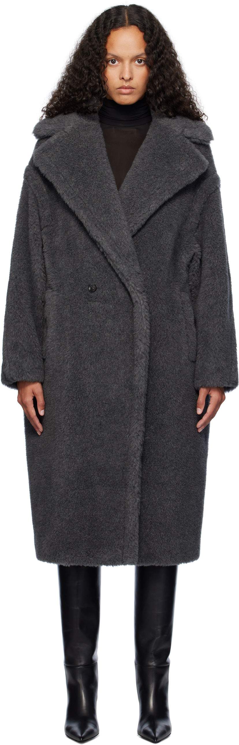 Takit Max Mara Max Mara Teddy1 Faux-Fur Coat Harmaa | 2421016052600 MM10502