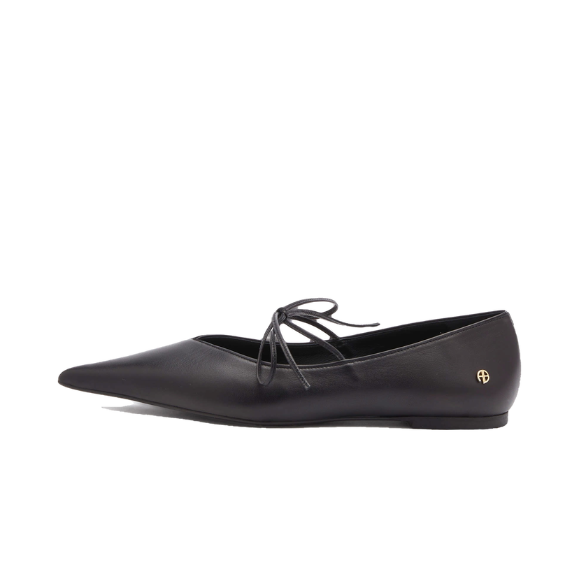Tennarit ja kengät Anine Bing Nikki Black Leather Flats Musta | A-14-0201-000