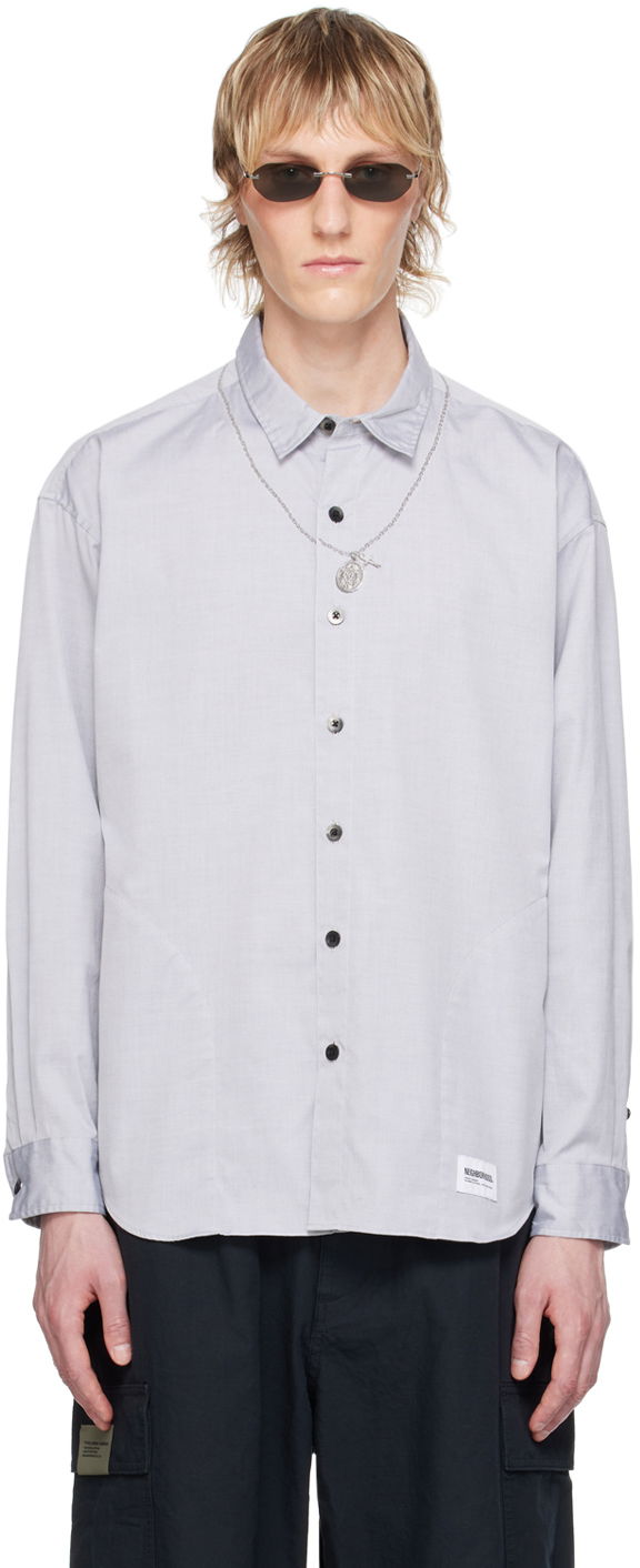Paita Neighborhood Medal & Cross Long Sleeve Shirt Sininen | 241AQNH-SHM01