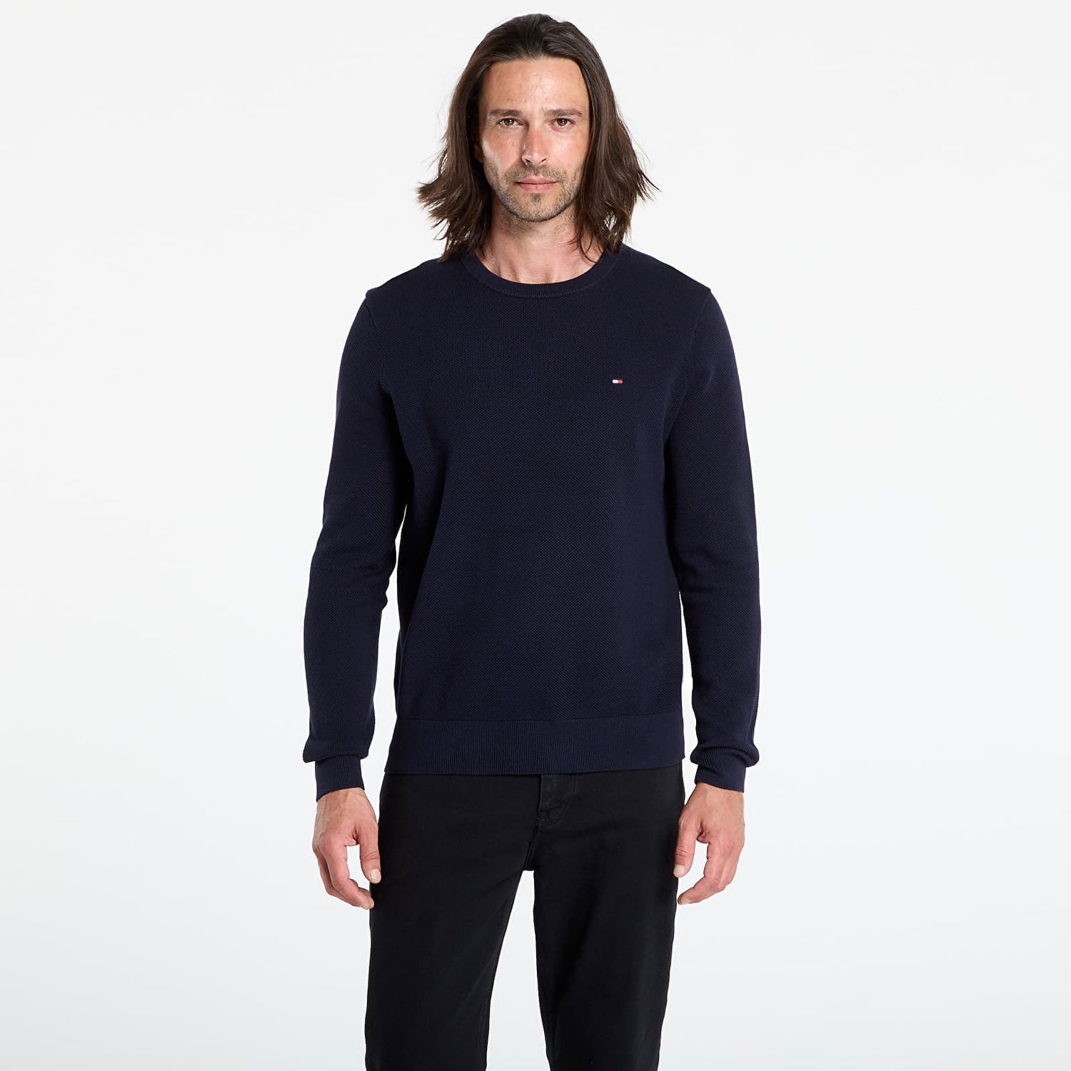 Villapaita Tommy Hilfiger Tommy Hilfiger Essential Structure Sweatshirt Tummansininen | MW0MW36347 DW5, 0
