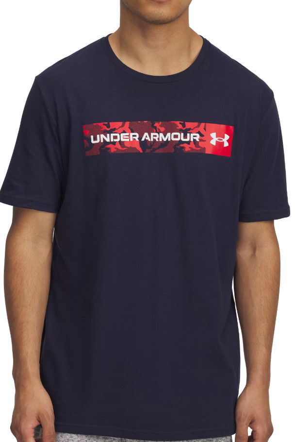 T-paita Under Armour Under Armour Camo Chest Stripe Short Sleeve T-Shirt Tummansininen | 1376830-411