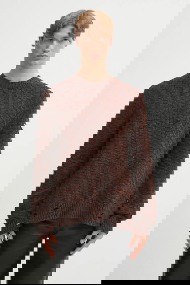 Villapaita Maison Margiela Textured Distressed Crewneck Knit Sweater Monivärinen | SH2HL0034.M13174.961, 0