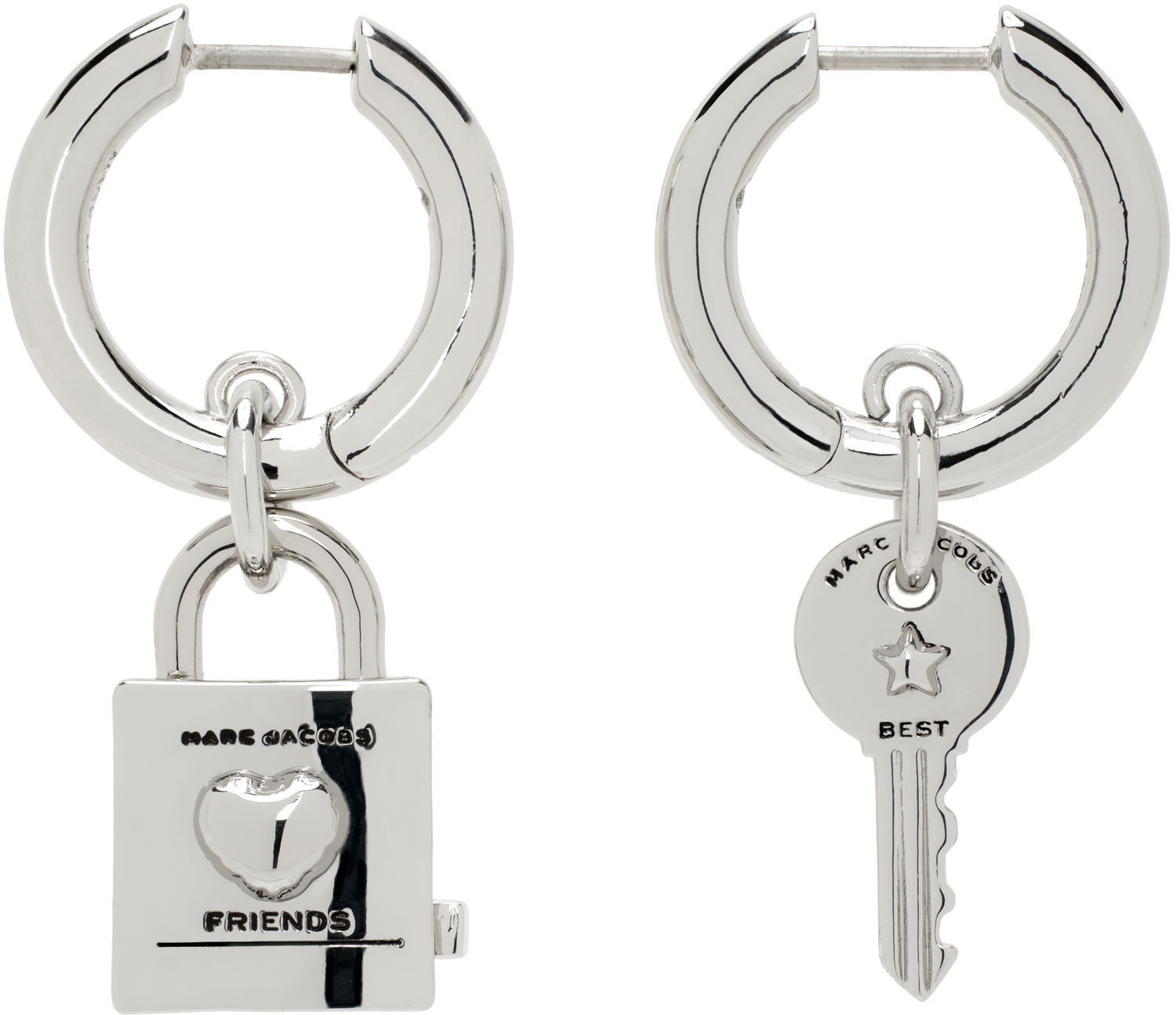 Korvakorut Marc Jacobs Marc Jacobs Friendship Padlock Charm Hoop Earrings Metallinen | 2R4JER001J44, 0