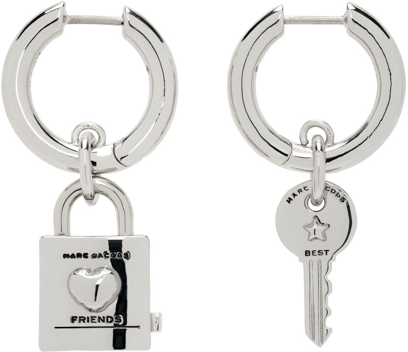 Korvakorut Marc Jacobs Marc Jacobs Friendship Padlock Charm Hoop Earrings Metallinen | 2R4JER001J44