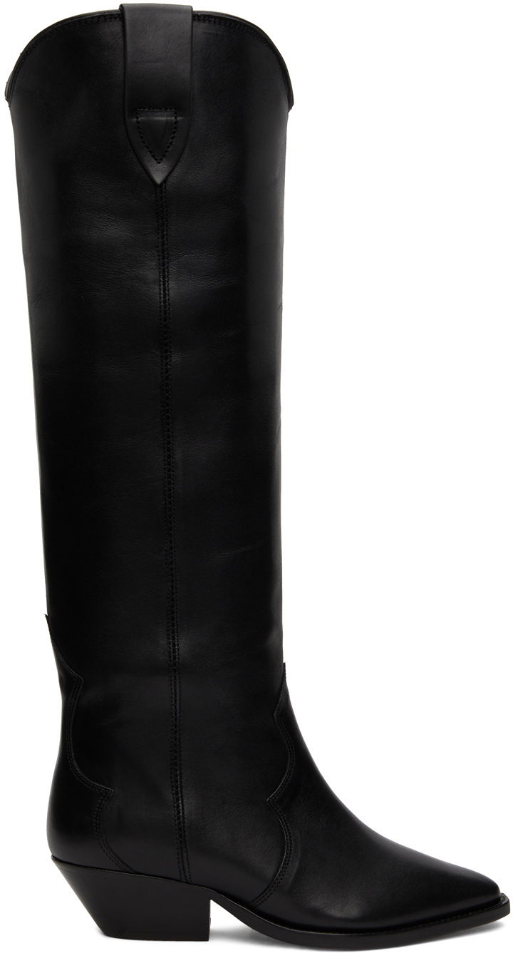Vaatteet ISABEL MARANT Isabel Marant Denvee Knee-High Western Boots Musta | 00MBT0072-00M017S