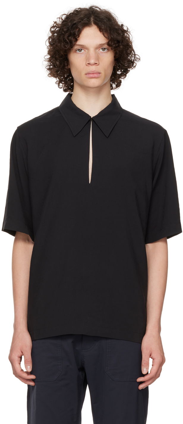 Poolopaita Nanushka Shirt With Open Collar Musta | NM22PFSH01499